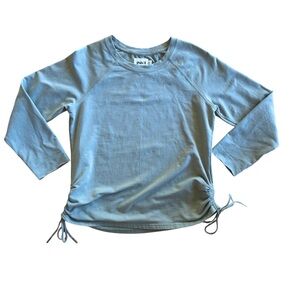 Pact Sage Green Drawstring Hem Long Sleeve Tee M